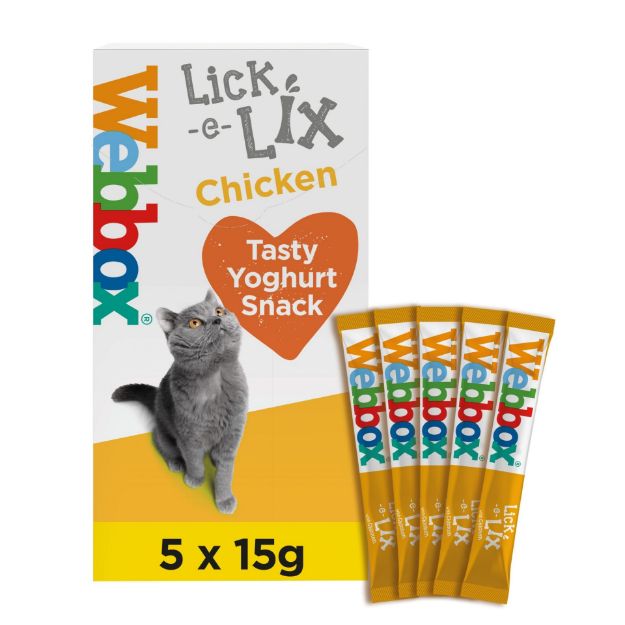 Picture of Webbox Cats Delight Lick-E-Lix Chicken (17x (5x 15g)) 