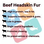Picture of Beef Headskin with Fur (500g)